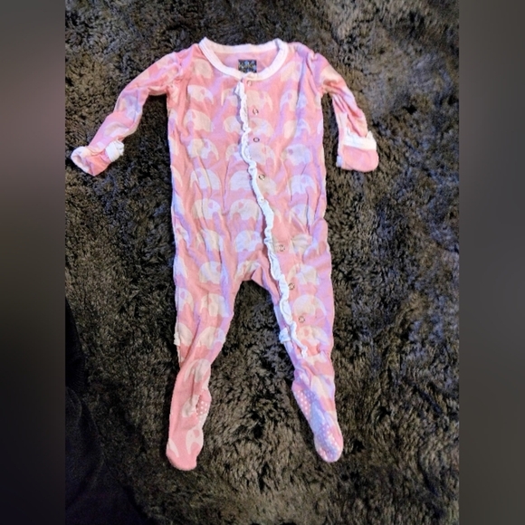 Kickee Pants Baby Girl Sleeper Bundle X 2 Size 3-6 Months - Picture 6 of 9